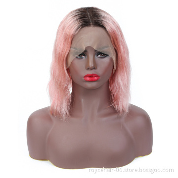 Aliexpress Online Shopping Websites Burmese Raw Material Curly Hair Ombre Pink Dye Color Braided Hair Swiss HD Lace Frontal Wig